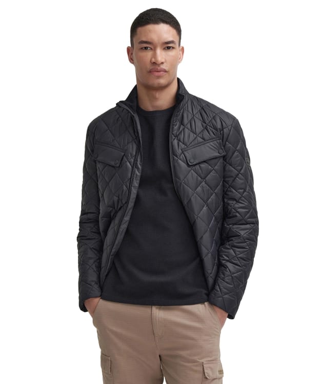 Men's Barbour International Ariel Box Quilted Jacket - Black
