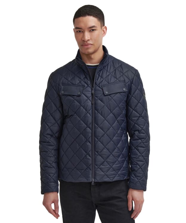Men's Barbour International Ariel Box Quilted Jacket - Dark Navy