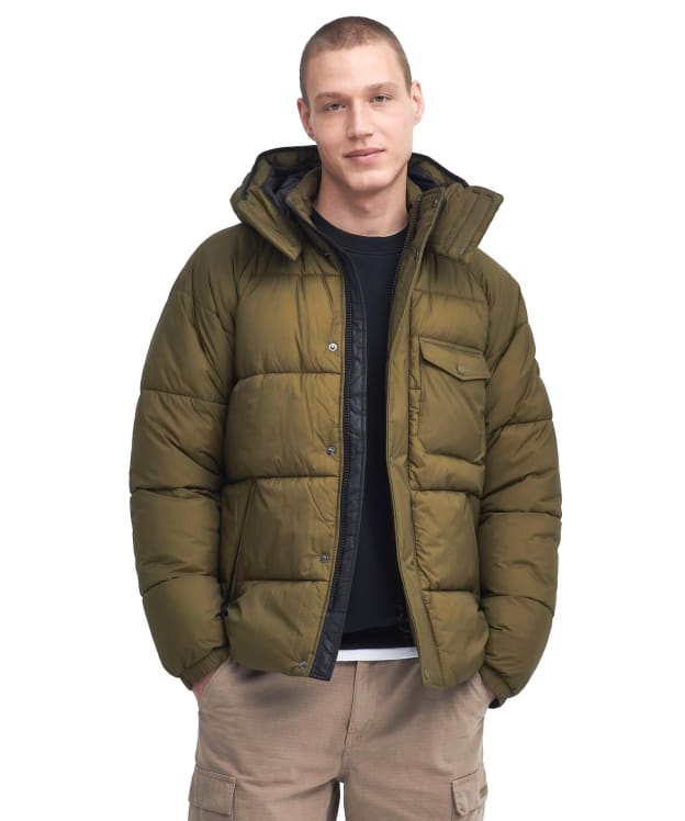 Men's Barbour International Haze Puffer Jacket - Military Olive