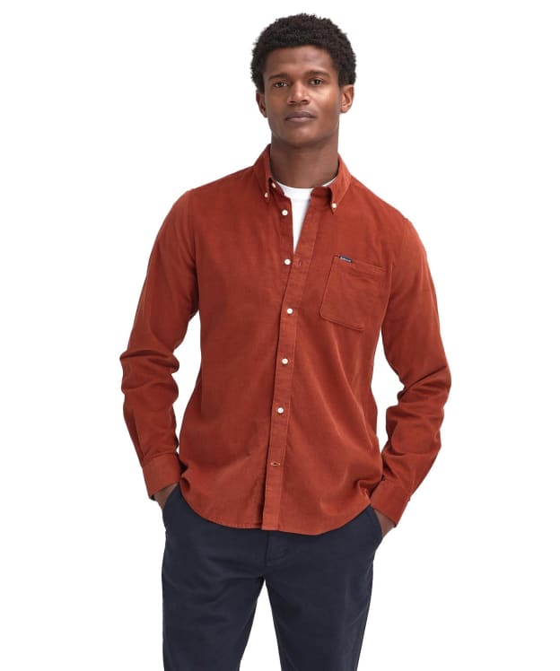 Men’s Barbour Ramsey Tailored Shirt - Dark Ginger