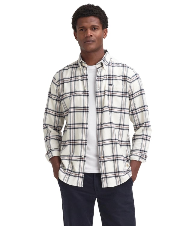 Men's Barbour Bromley Tailored Checked Shirt - Whisper White