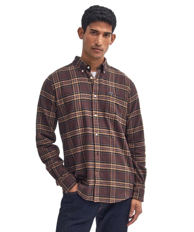 Men's Barbour Drumhill Tailored Checked Shirt - Brown