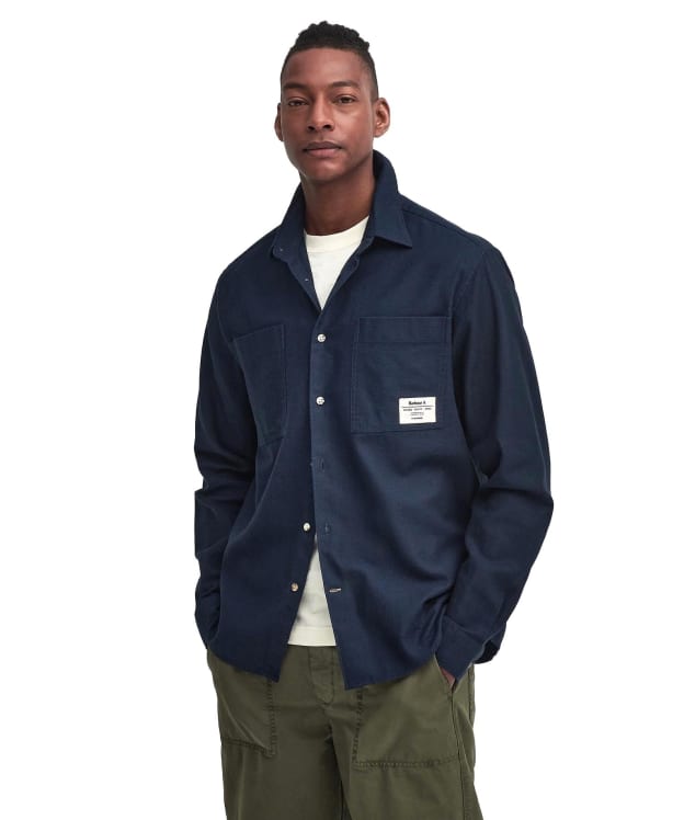 Men's Barbour Angelo Relaxed Twill Shirt - Navy