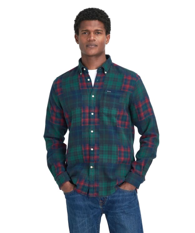 Men's Barbour Stonepark Tailored Checked Shirt - Navy