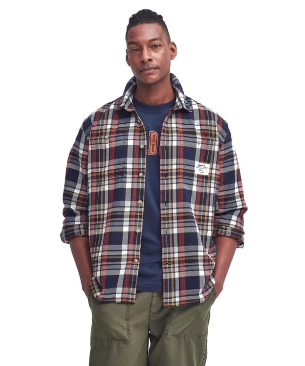 Men's Barbour Hanley Relaxed Checked Shirt - Navy