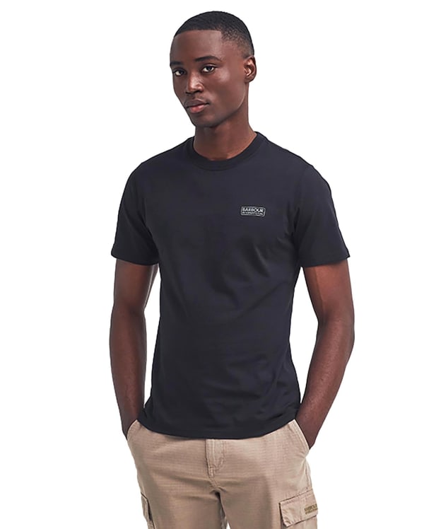 Men's Barbour International Small Logo Tee - Black / Pewter 2