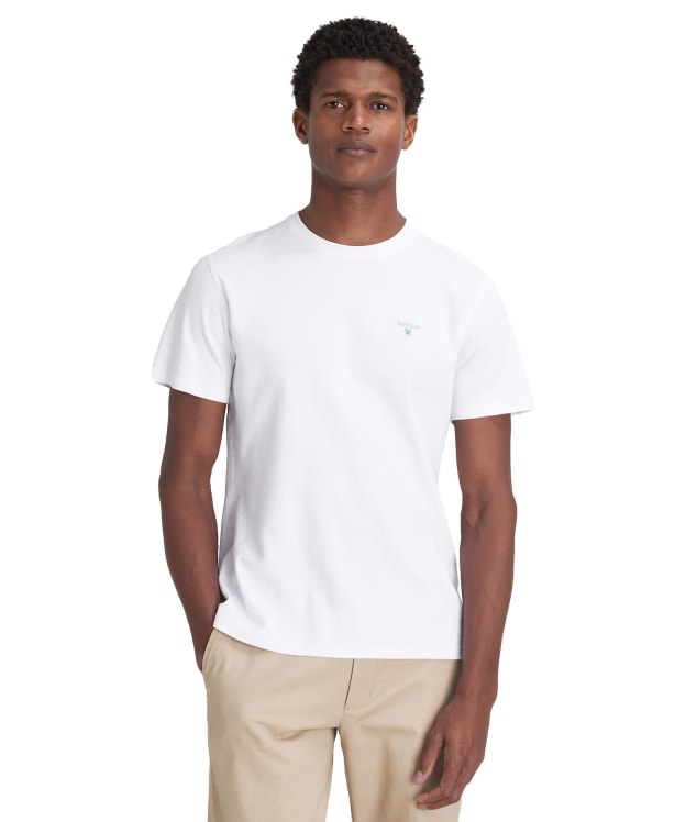 Men's Barbour Craven Texture Stripe T-Shirt - White