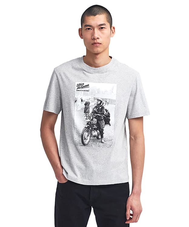 Men's Barbour International Lucas Graphic T-Shirt - Grey Marl