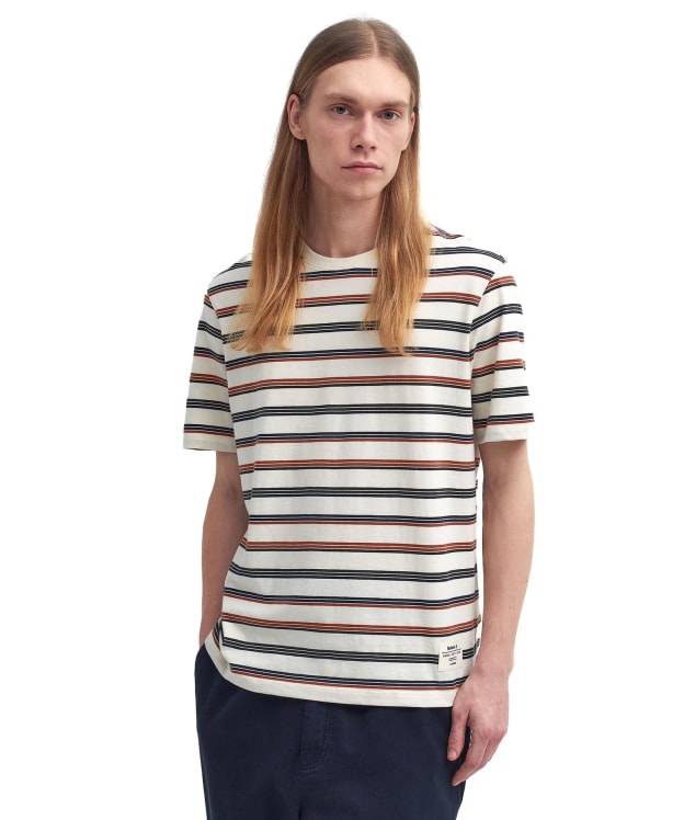 Men's Barbour Eston Stripe Relaxed T-Shirt - Chalk