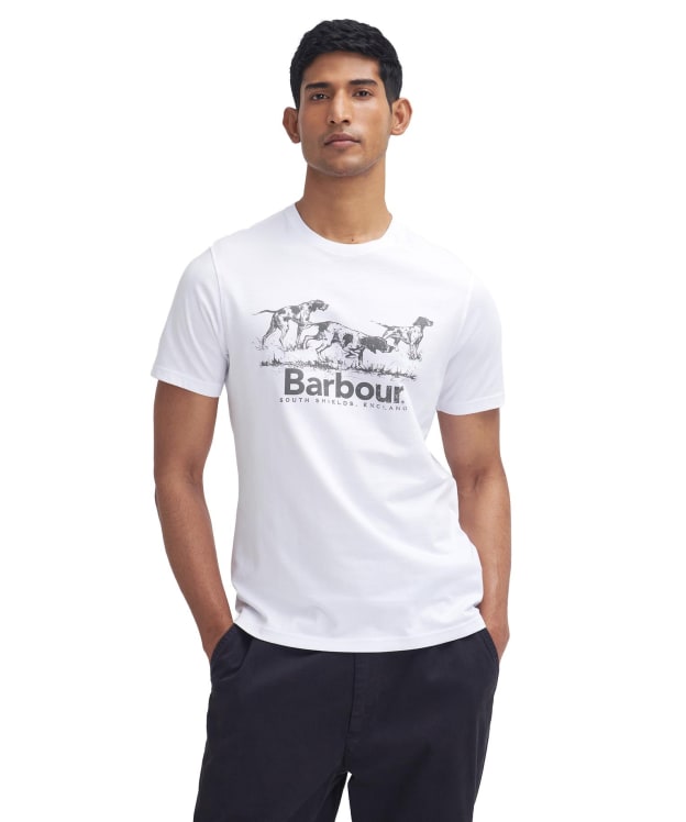Men's Barbour Field Dog Graphic T-Shirt - White