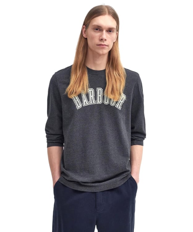 Men's Barbour Tidworth Long Sleeve Relaxed T-Shirt - Charcoal