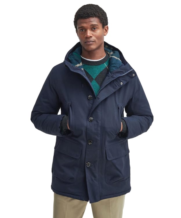 Men's Barbour Winter Beaufort Waterproof Parka - Navy