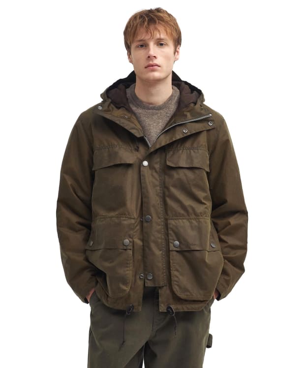 Men's Barbour Re-Engineered Durham Waxed Jacket - Beech