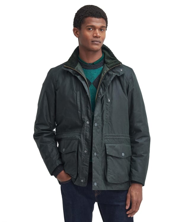 Men's Barbour Falstone Waxed Jacket - Sage