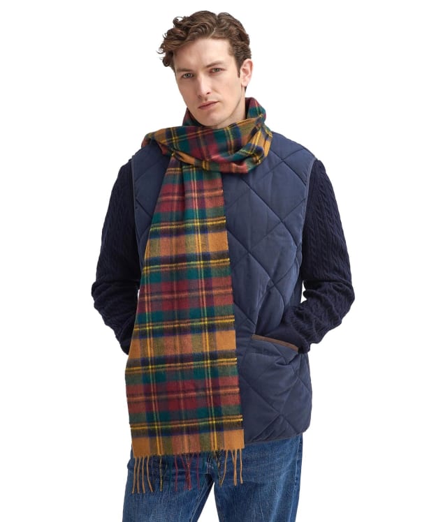 Barbour New Check Tartan Scarf - Harvest Gold