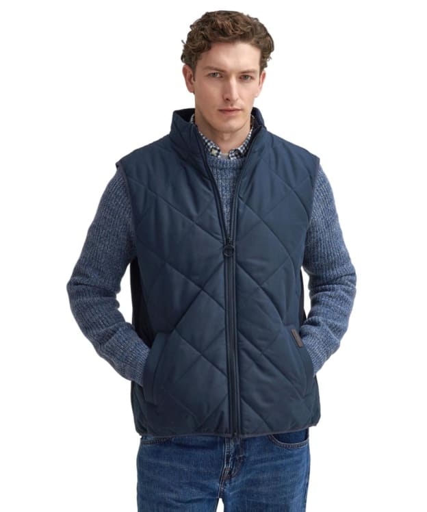 Men's Barbour Hybrid Quilted Gilet - Navy