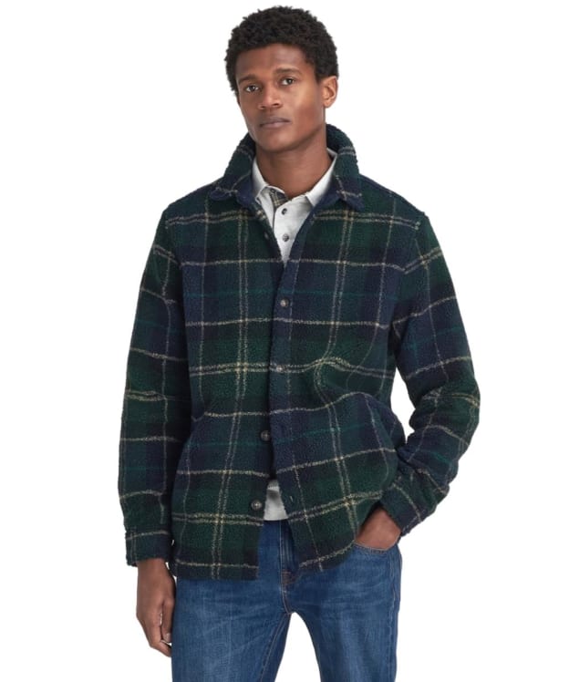 Men's Barbour Bryson Regular Fleece Overshirt - Green Loch Tartan