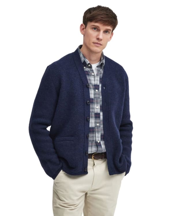 Men's Barbour Langside Knitted Cardigan - Navy