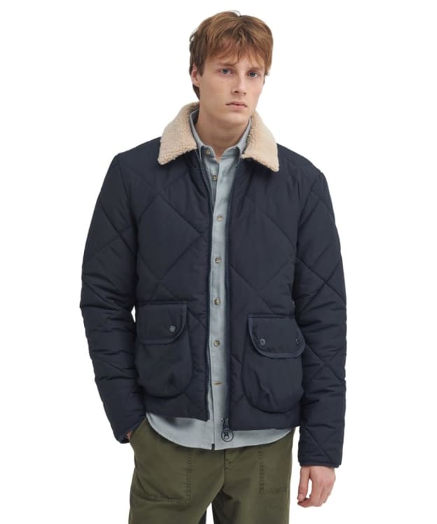 Men's Barbour Angler Quilted Jacket - Navy