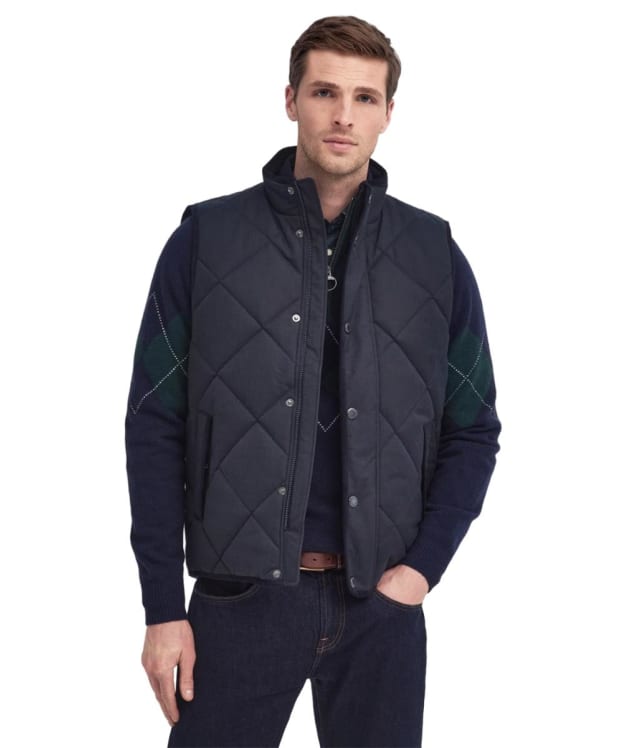 Men's Barbour Holburn Quilted Gilet - Dark Navy