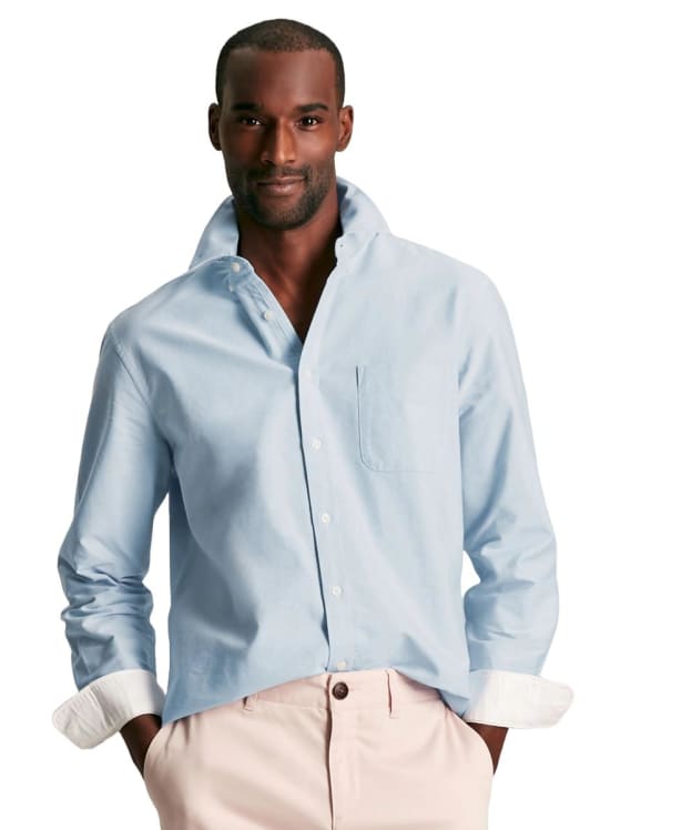 Men's Joules Oxford Long Sleeve Cotton Shirt - Blue