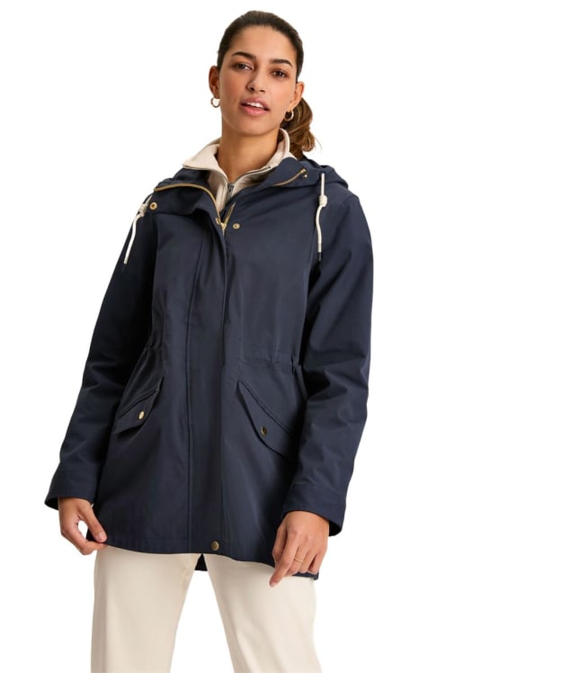 Women's Joules Portwell Waterproof Raincoat - French Navy