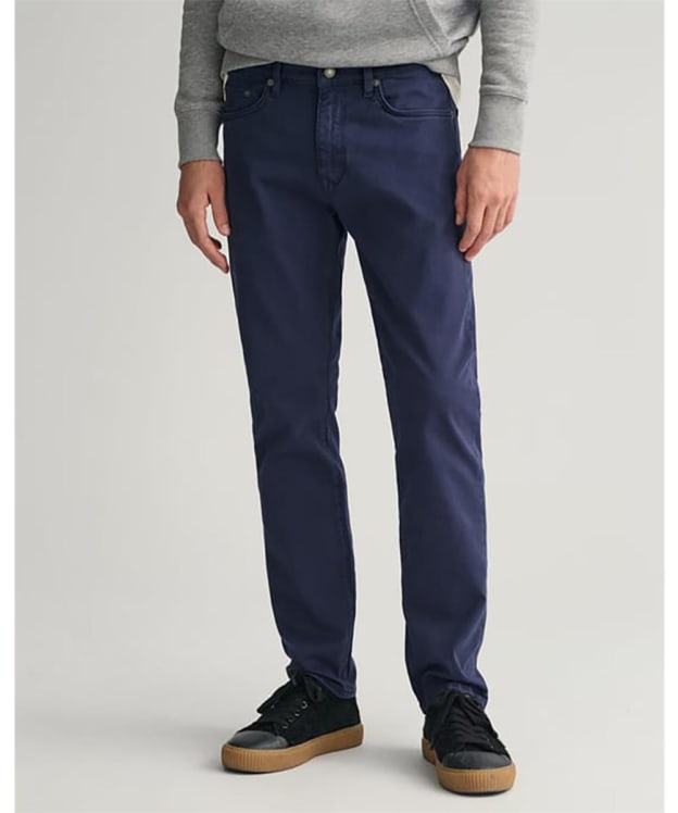 Men's GANT Regular Fit Mid Rise Desert Jeans - Marine