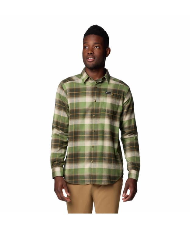 Men's Columbia Cornell Woods Flannel Long Sleeve Shirt - Stone Green / Tartan