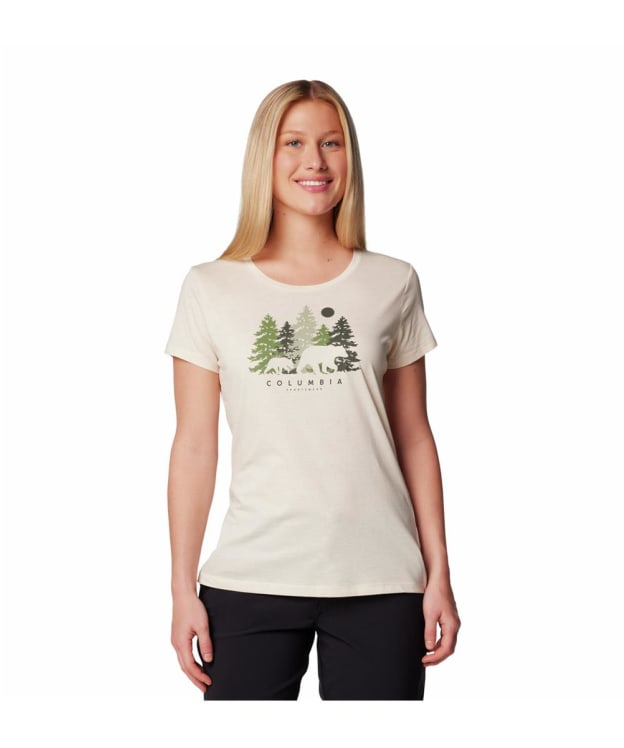 Women's Columbia Daisy Days Short Sleeve Graphic T-Shirt - Chalk / Treehome