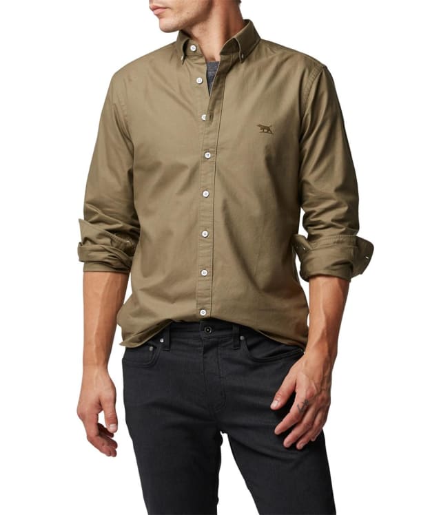 Men's Rodd & Gunn Oxford PD Long Sleeve Shirt - Olive
