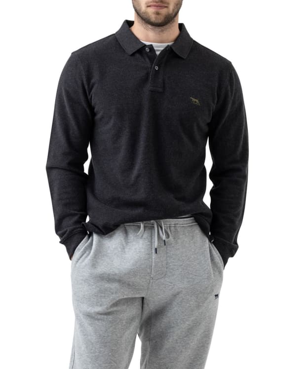 Men's Rodd & Gunn Sports Fit Long Sleeve Polo Shirt - Charcoal