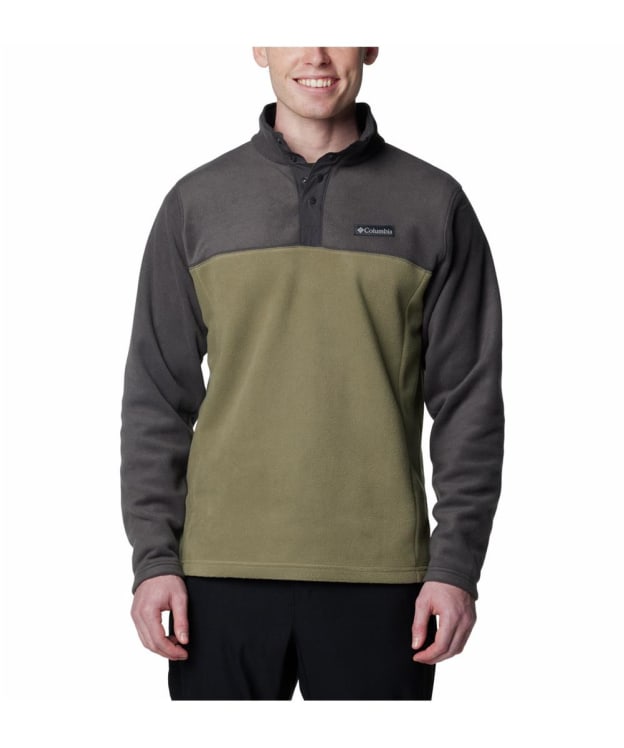 Men's Columbia Steens Mountain Half Snap II Fleece - Stone Green / Shark