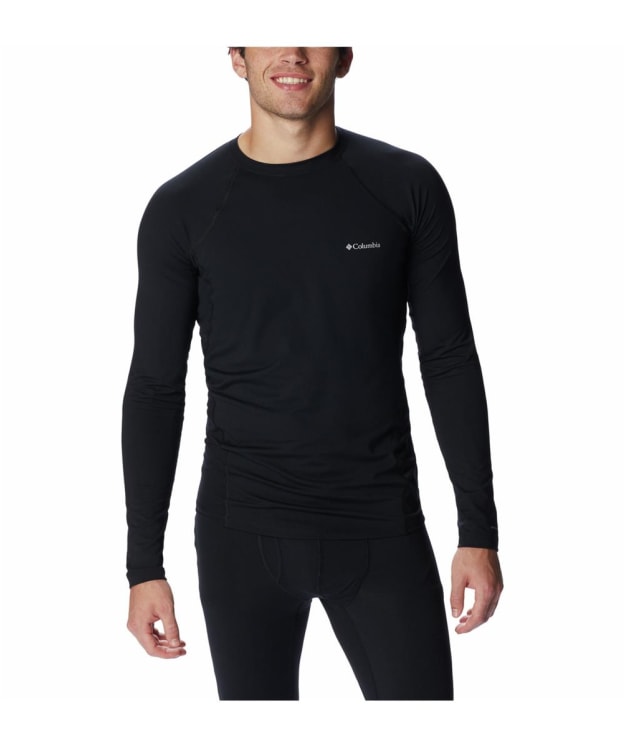 Men's Columbia Midweight Stretch Long Sleeve Base Layer Top - Black