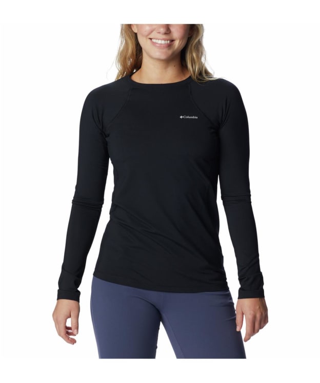 Women's Columbia Midweight Stretch Long Sleeve Base Layer Top - Black