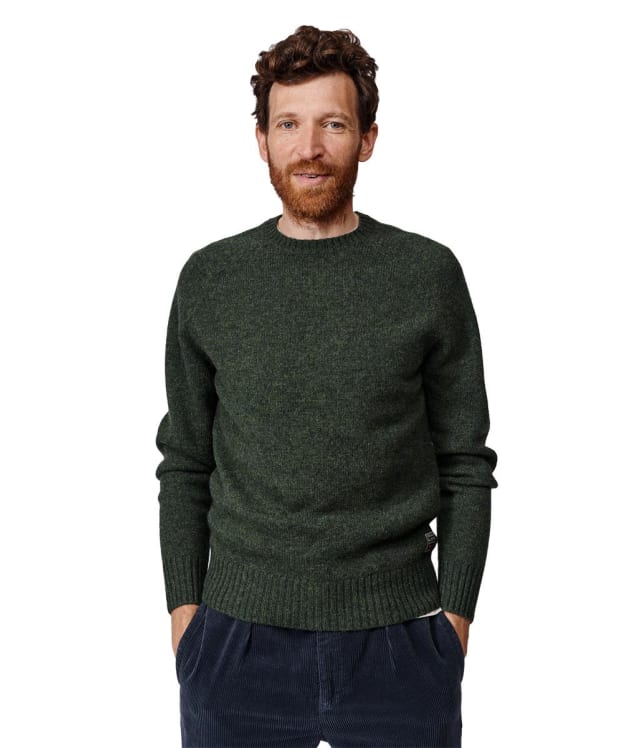 Men's Aubin Prestwick Shetland Crew Sweater - Dark Green