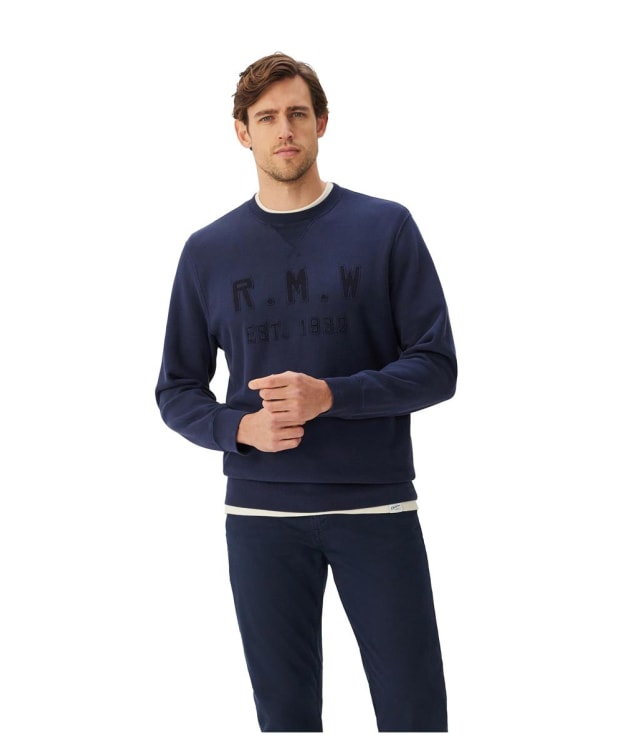 Men's R.M. Williams Stencil Crew Neck Sweatshirt - Midnight