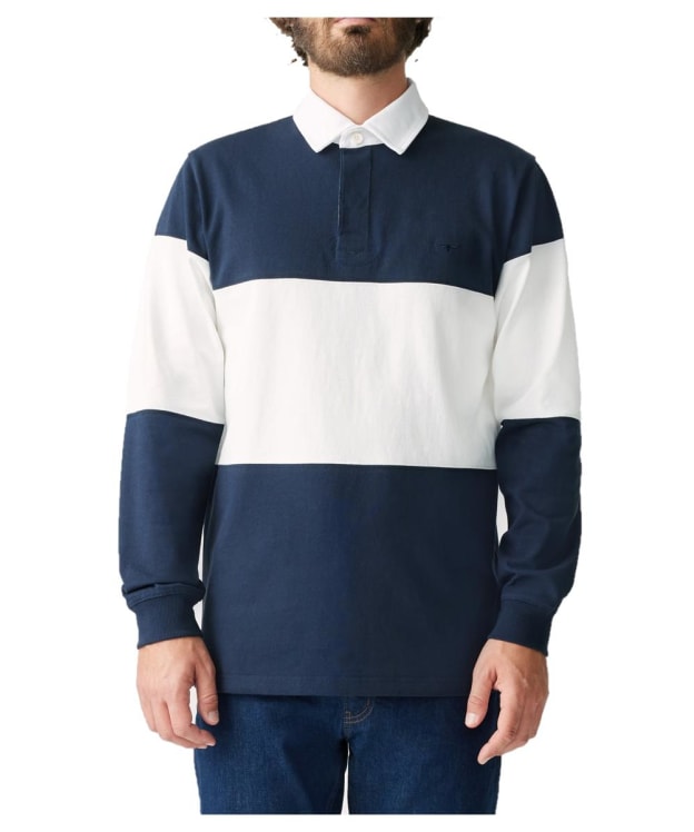 Men's R.M. Williams Magnus Rugby Shirt - Navy / White