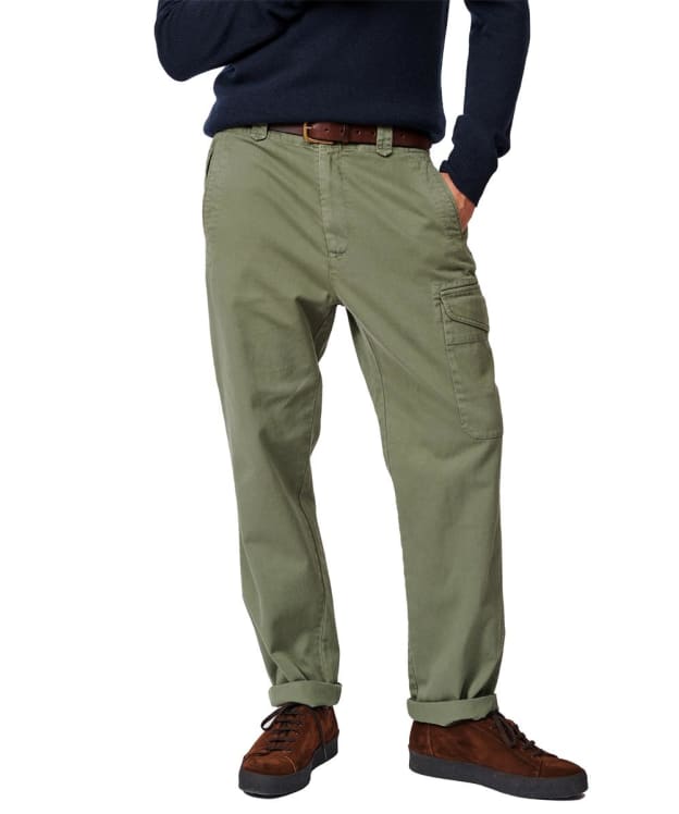 Men's Aubin Elsham Cargo Trousers - Washed Khaki