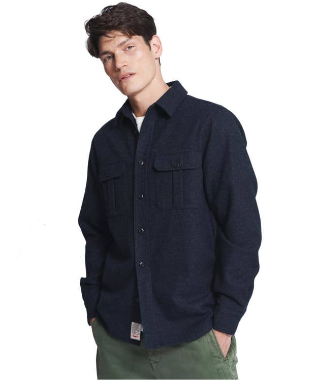 Men's Aubin Lysaghts Wool Overshirt - Navy
