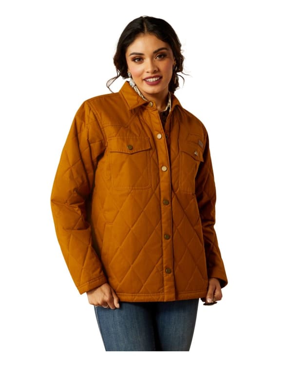 Women's Ariat Grizzly Fleece Lined Barn Jacket - Chestnut Horse