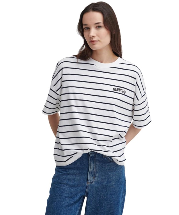 Women's Barbour Marnie Top - Cloud / Navy