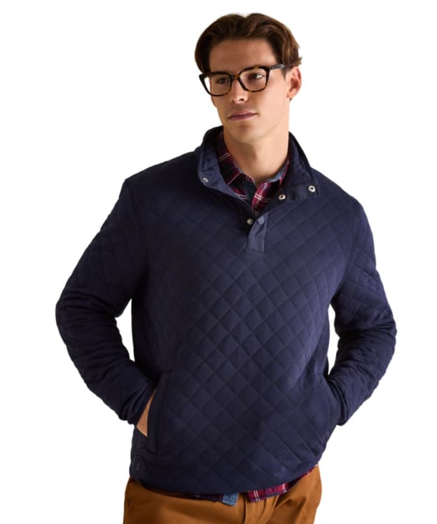 Men's Joules Malton Quilted Jersey Pullover Sweatshirt - Navy