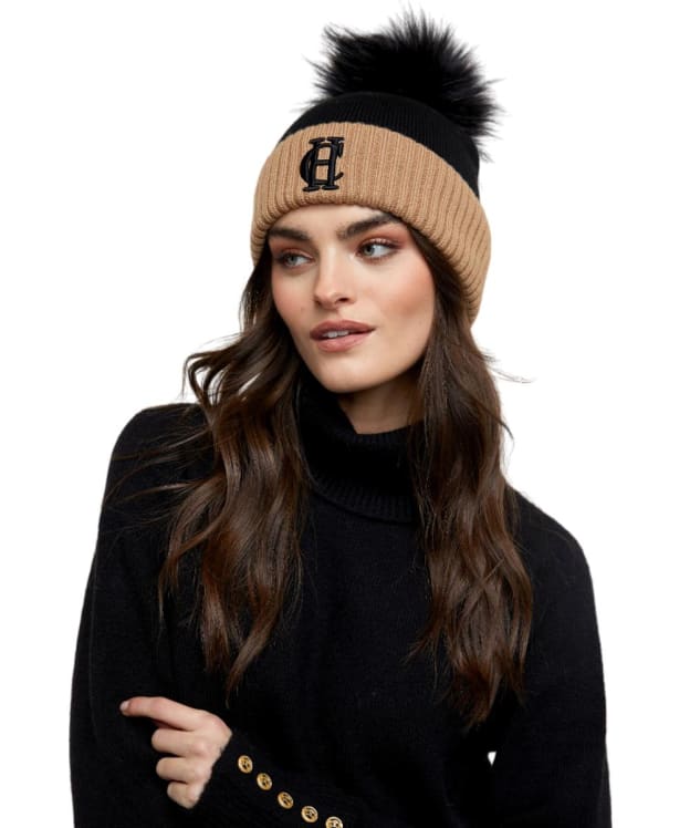 Women's Holland Cooper Chelsea Merino Bobble Hat - Black