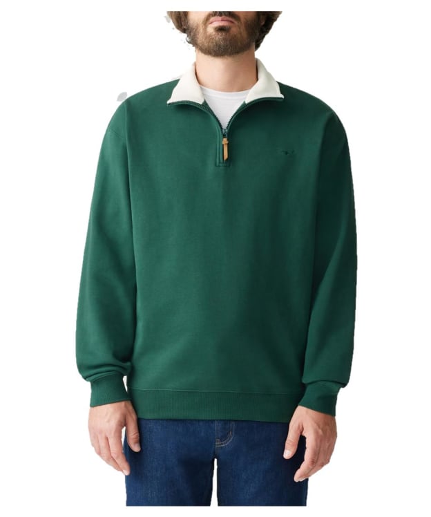 Men's R.M. Williams Mulyungarie Quarter Zip Sweater - Bottle Green