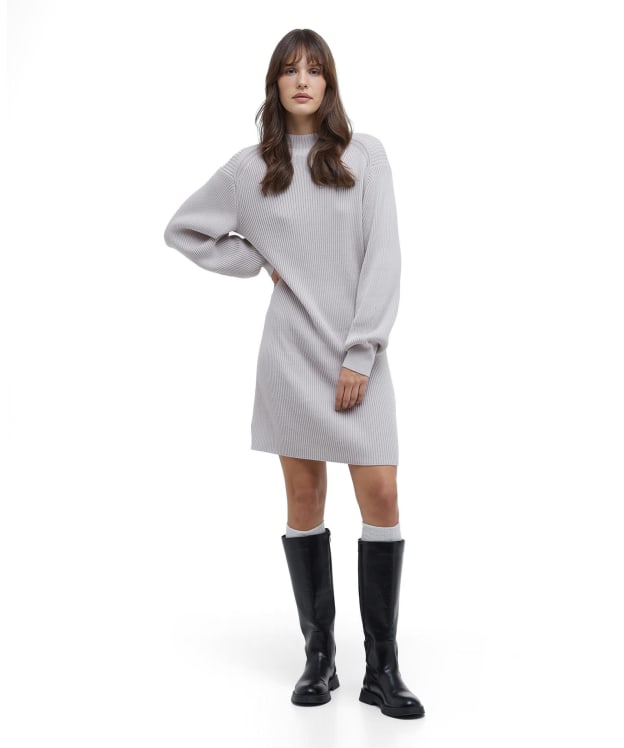 Women's Barbour International Franchesca Knitted Dress - Silver Cloud