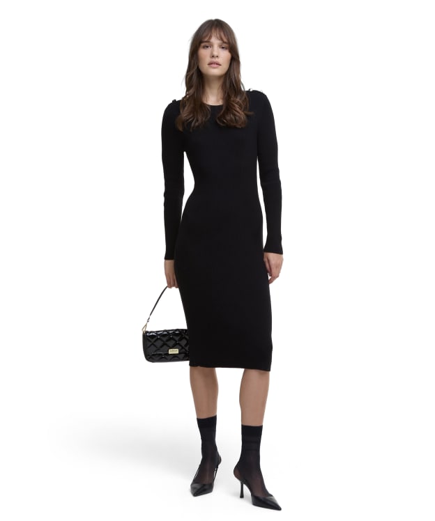 Women's Barbour International Peyton Knitted Dress - Black
