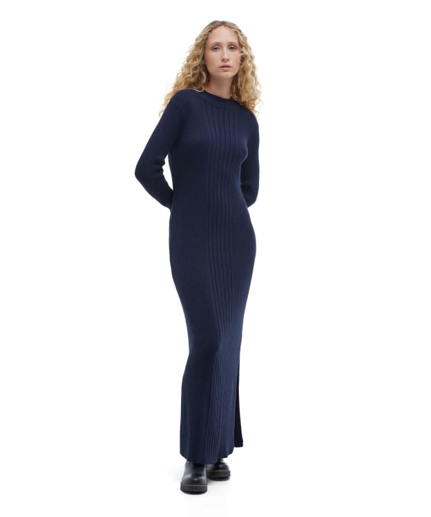 Women's Barbour Ingrid Knitted Maxi Dress - Navy
