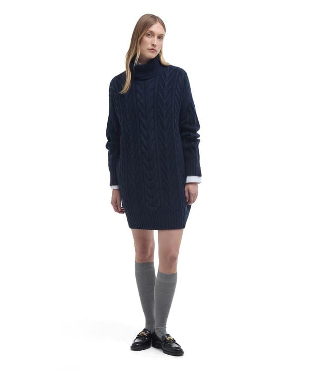 Women's Barbour Beatrix Knitted Dress - Navy