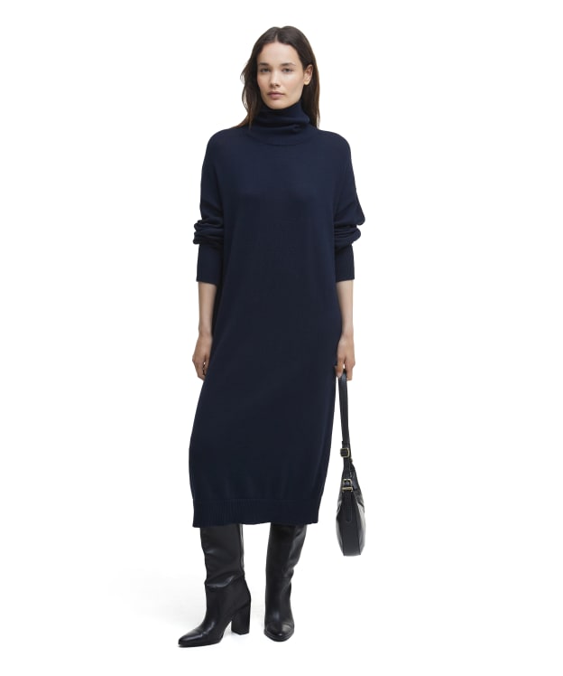 Women's Barbour Cassandra Knitted Dress - Navy