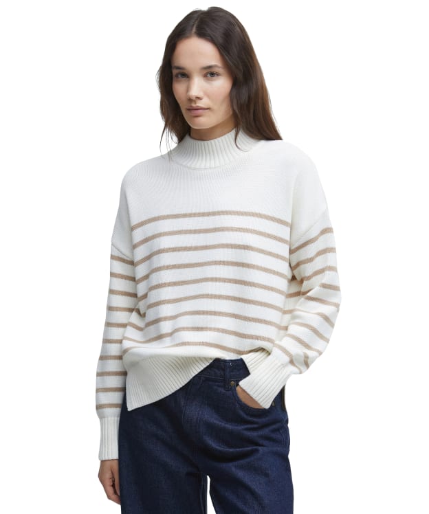 Women's Barbour Shelly Knit - Cloud / Camel